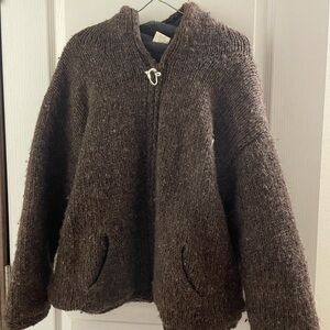 Fleece Lined Wool Hoodie